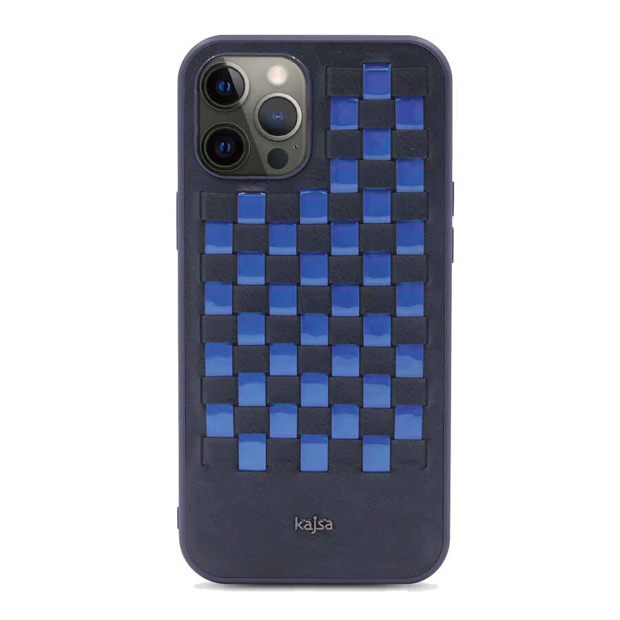 Apple iPhone 12 Pro Kılıf Kajsa Preppie Serisi Spotlight Woven Kapak