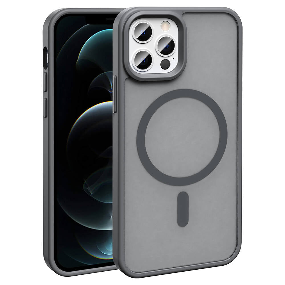 Apple iPhone 12 Pro Kılıf M-safe Şarj Özellikli Mat Arka Yüzey Zore Sio Kapak