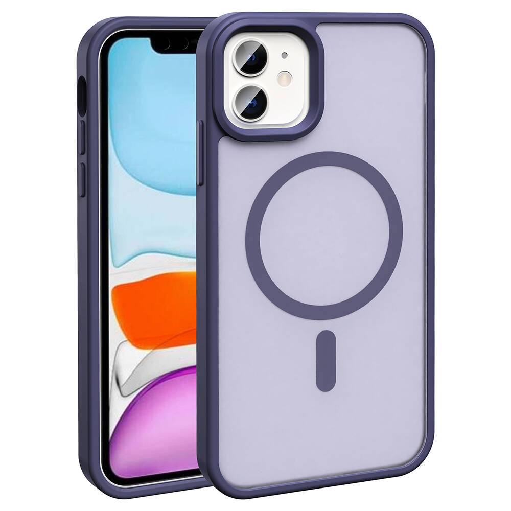 Apple iPhone 12 Pro Kılıf M-safe Şarj Özellikli Mat Arka Yüzey Zore Sio Kapak