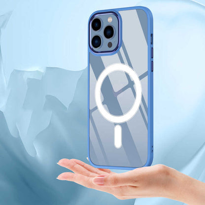 Apple iPhone 12 Pro Kılıf Wireless Şarj Özellikli Zore Krom M-safe Silikon Kapak