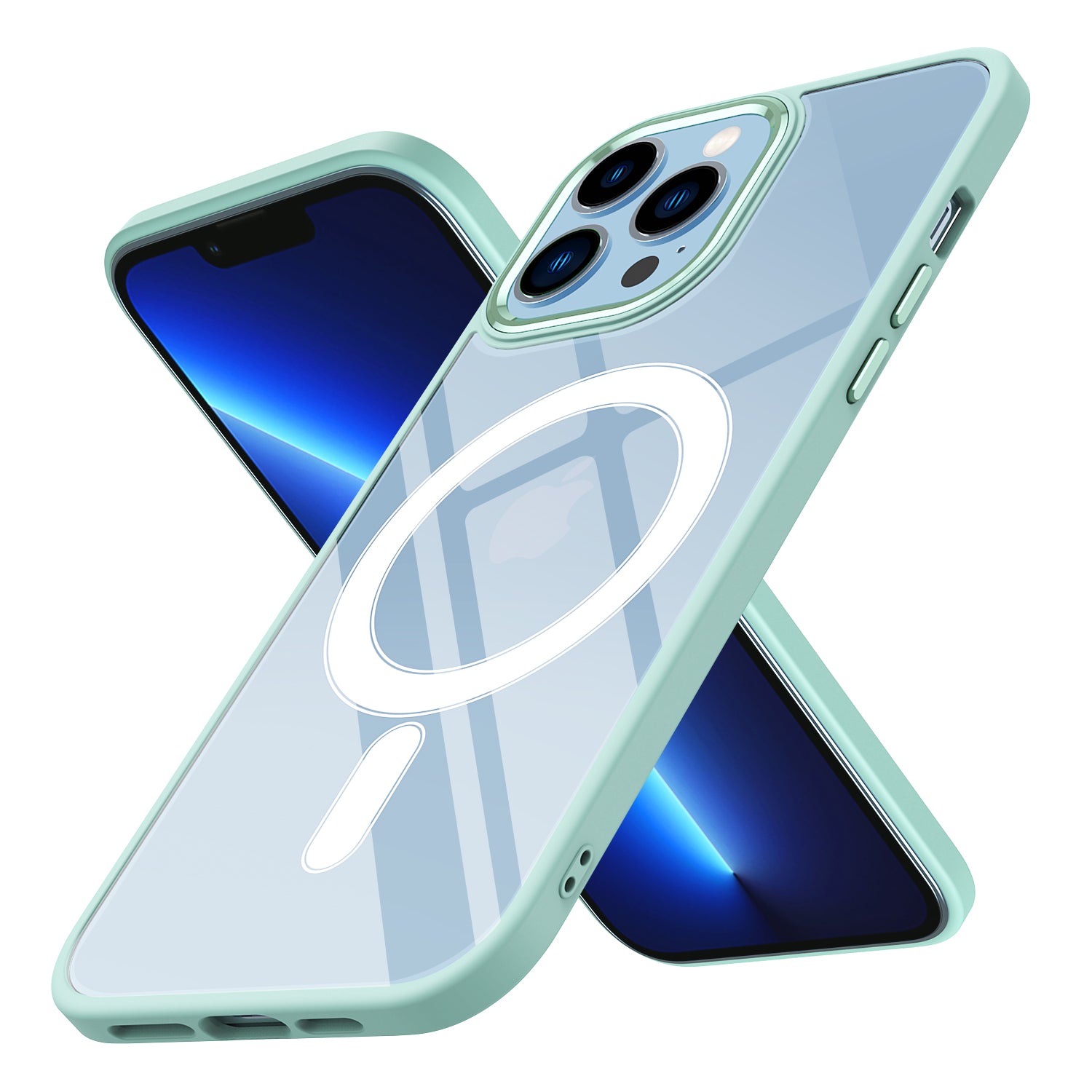 Apple iPhone 12 Pro Kılıf Wireless Şarj Özellikli Zore Krom M-safe Silikon Kapak