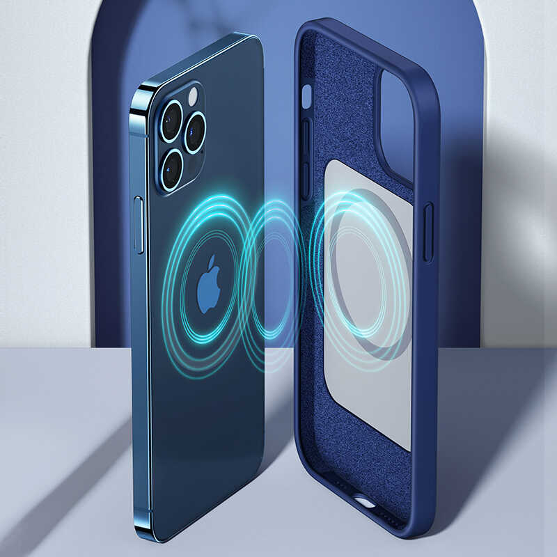 Apple iPhone 12 Pro Max Kılıf Benks M-safe Magnetic Original Apple MFI Certified Silikon Kapak