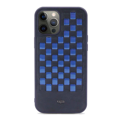 Apple iPhone 12 Pro Max Kılıf Kajsa Preppie Serisi Spotlight Woven Kapak