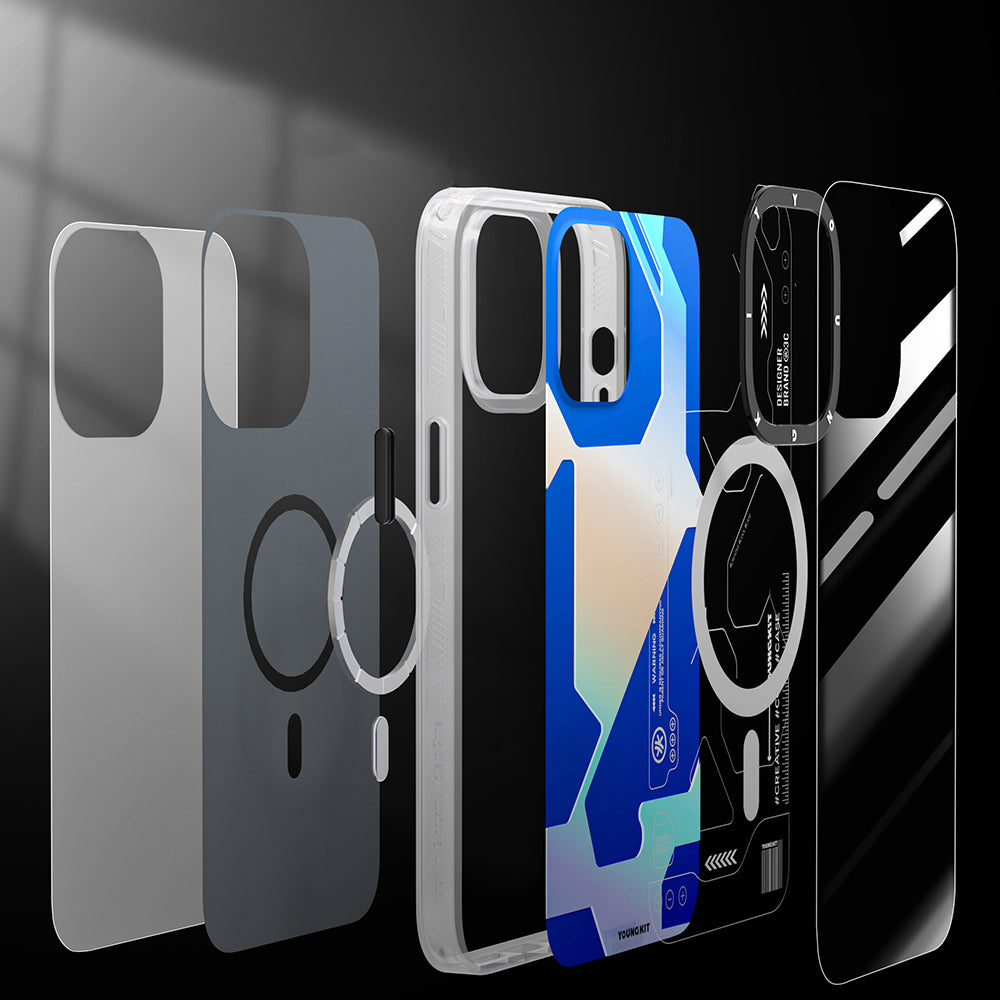 Apple iPhone 12 Pro Max Kılıf M-safe Şarj Özellikli YoungKit Metaverse Serisi Kapak