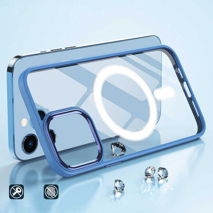 Apple iPhone 12 Pro Max Kılıf Wireless Şarj Özellikli Zore Krom M-safe Silikon Kapak