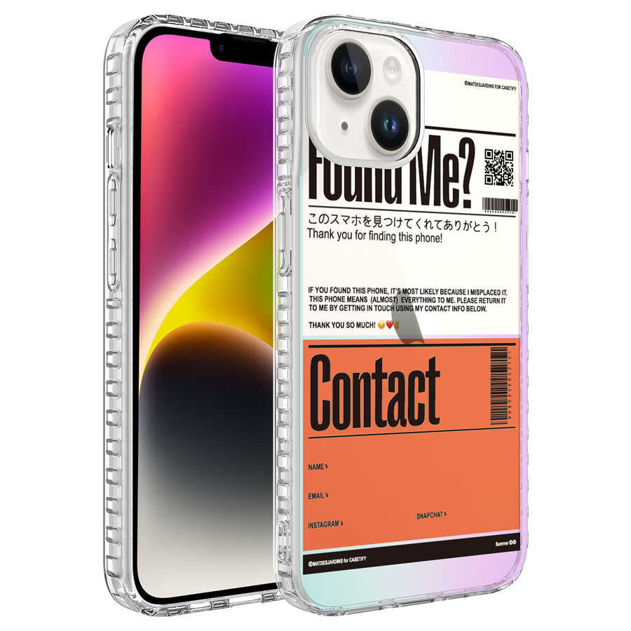 Apple iPhone 13 Kılıf Airbag Kenarlı Renkli Desenli Silikon Zore Elegans Kapak