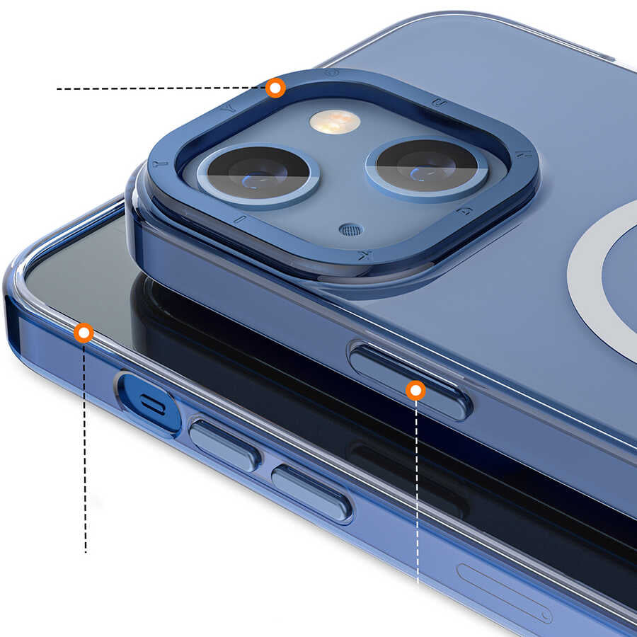 Apple iPhone 13 Kılıf M-safe Şarj Özellikli Youngkit Coloured Glaze Serisi Kapak