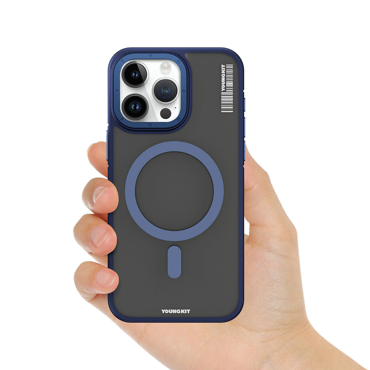 Apple iPhone 13 Kılıf M-safe Şarj Özellikli Youngkit Rock Sand Serisi Kapak