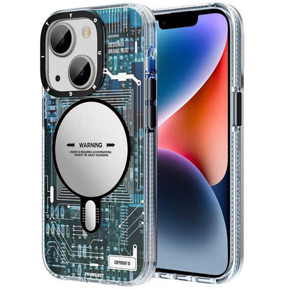 Apple iPhone 13 Kılıf M-safe Şarj Özellikli YoungKit Technology Serisi Kapak