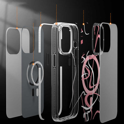 Apple iPhone 13 Kılıf M-safe Şarj Özellikli Youngkit Water-Ink Serisi Kapak