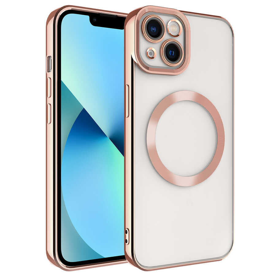 Apple iPhone 13 Kılıf M-safe Wireless Şarj Özellikli Zore Setro Silikon