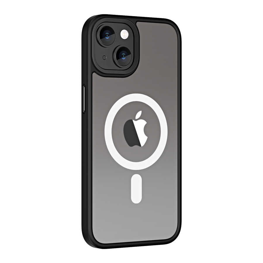 Apple iPhone 13 Kılıf Wireless Şarj Özellikli Zore Hibrit M-safe Kapak