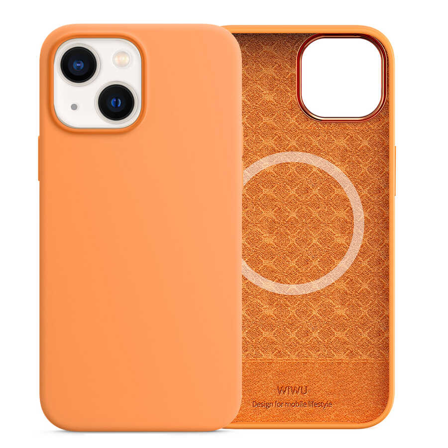Apple iPhone 13 Kılıf Wiwu M-safe Magnetic Silikon Kapak