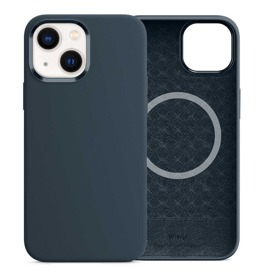 Apple iPhone 13 Kılıf Wiwu M-safe Magnetic Silikon Kapak