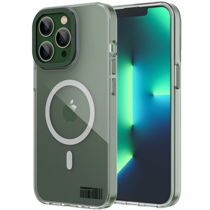 Apple iPhone 13 Pro Kılıf M-safe Şarj Özellikli Youngkit Coloured Glaze Serisi Kapak