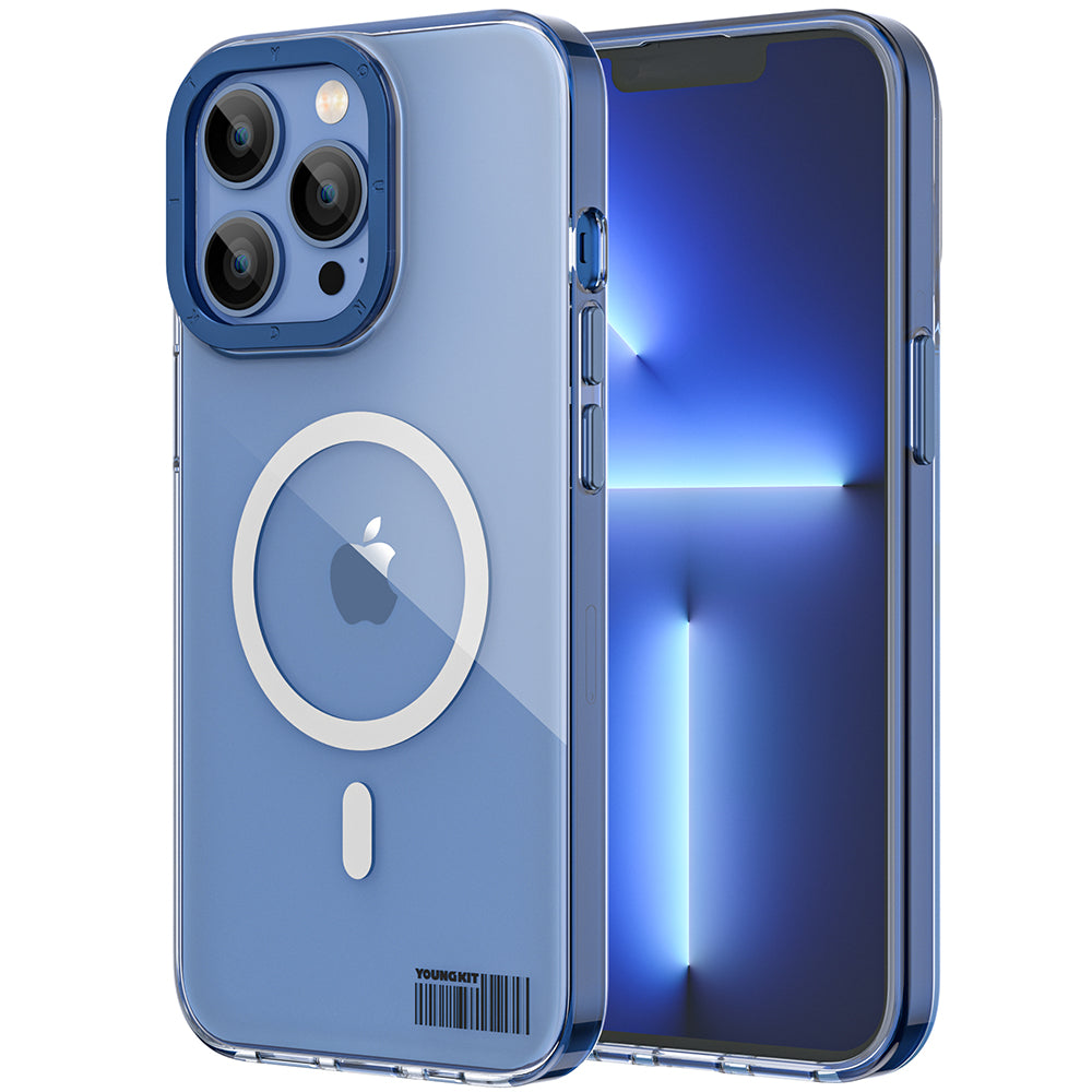 Apple iPhone 13 Pro Kılıf M-safe Şarj Özellikli Youngkit Coloured Glaze Serisi Kapak