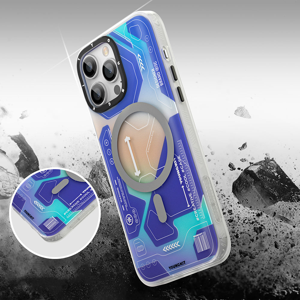 Apple iPhone 13 Pro Kılıf M-safe Şarj Özellikli YoungKit Metaverse Serisi Kapak