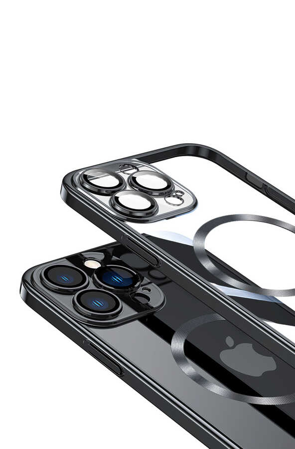 Apple iPhone 13 Pro Kılıf Wireless Şarj Özellikli Sert PC Zore Riksos M-safe Kapak
