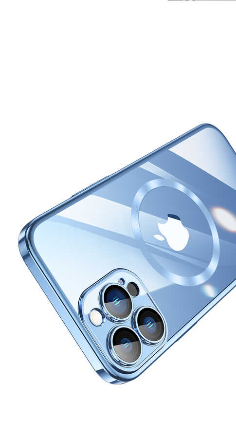 Apple iPhone 13 Pro Kılıf Wireless Şarj Özellikli Sert PC Zore Riksos M-safe Kapak