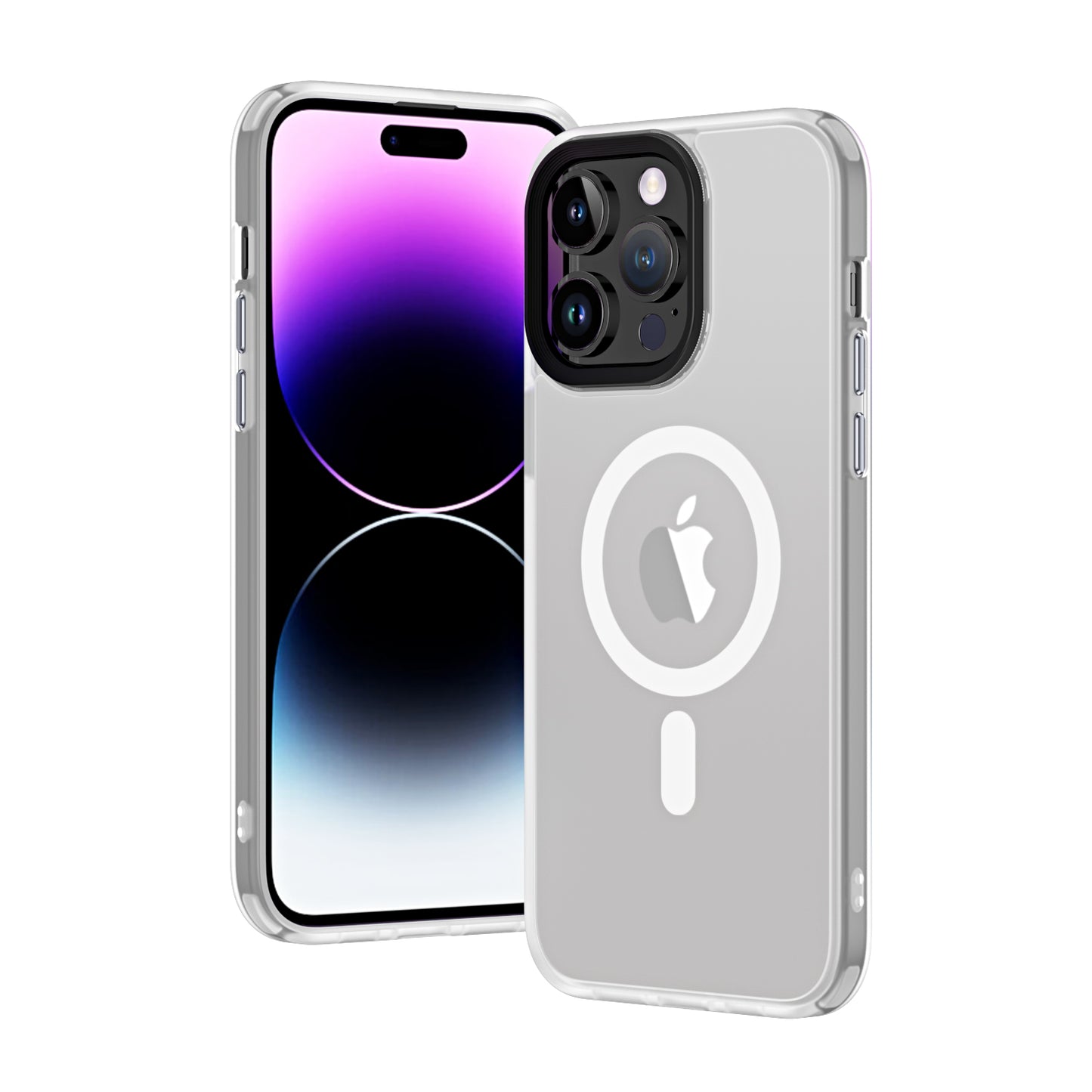 Apple iPhone 13 Pro Kılıf Wireless Şarj Özellikli Zore Hibrit M-safe Kapak