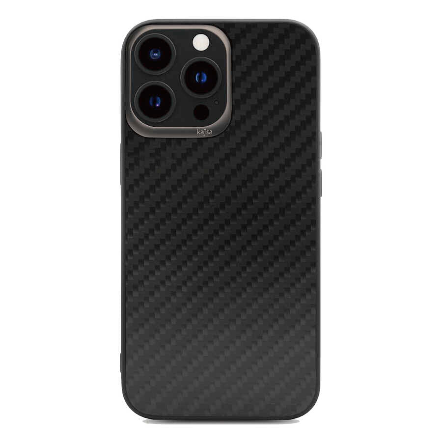 Apple iPhone 13 Pro Max Kılıf Kajsa Carbon Fiber Collection Arka Kapak
