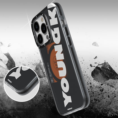 Apple iPhone 13 Pro Max Kılıf M-safe Şarj Özellikli Youngkit Binfen Serisi Yazı Temalı Kapak