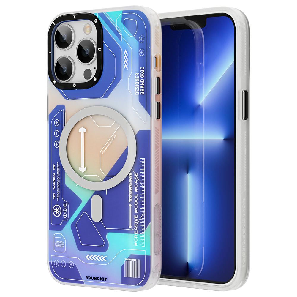 Apple iPhone 13 Pro Max Kılıf M-safe Şarj Özellikli YoungKit Metaverse Serisi Kapak