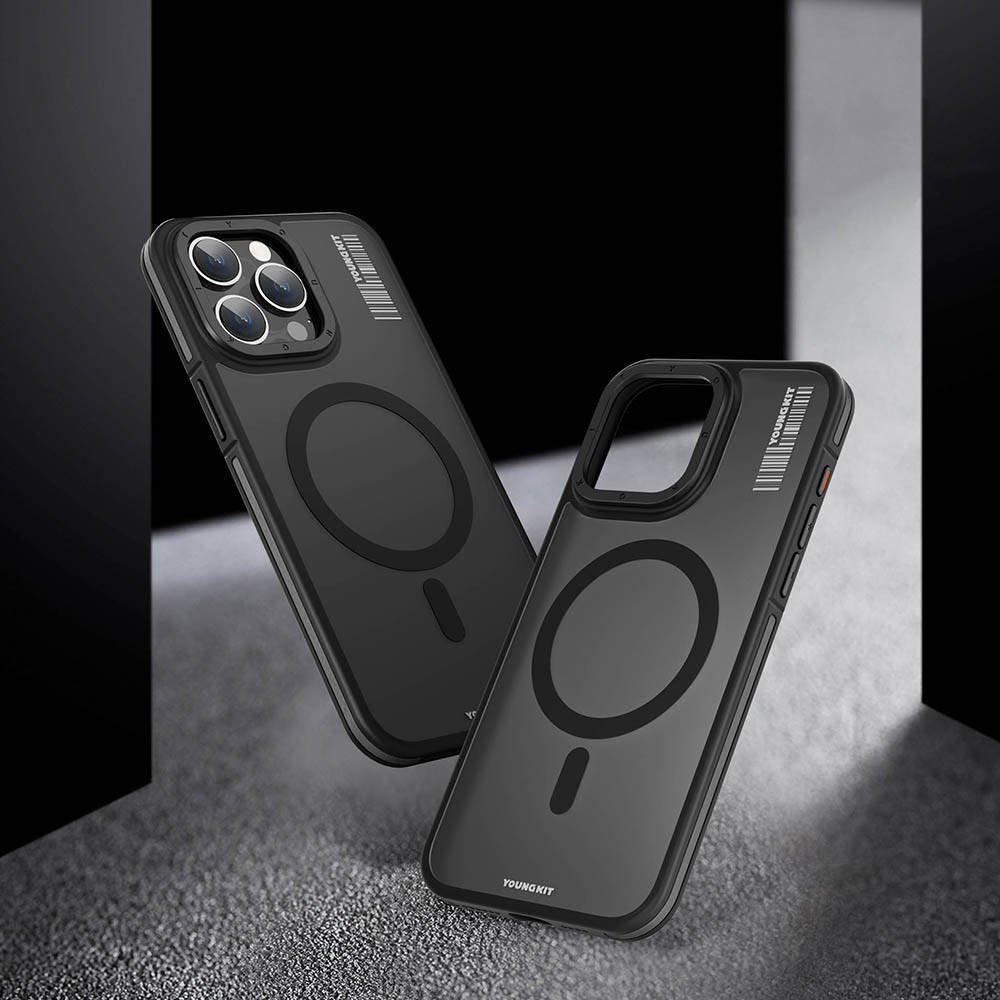 Apple iPhone 13 Pro Max Kılıf M-safe Şarj Özellikli Youngkit Rock Sand Serisi Kapak