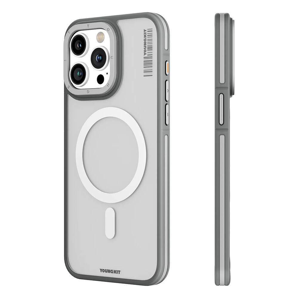 Apple iPhone 13 Pro Max Kılıf M-safe Şarj Özellikli Youngkit Rock Sand Serisi Kapak