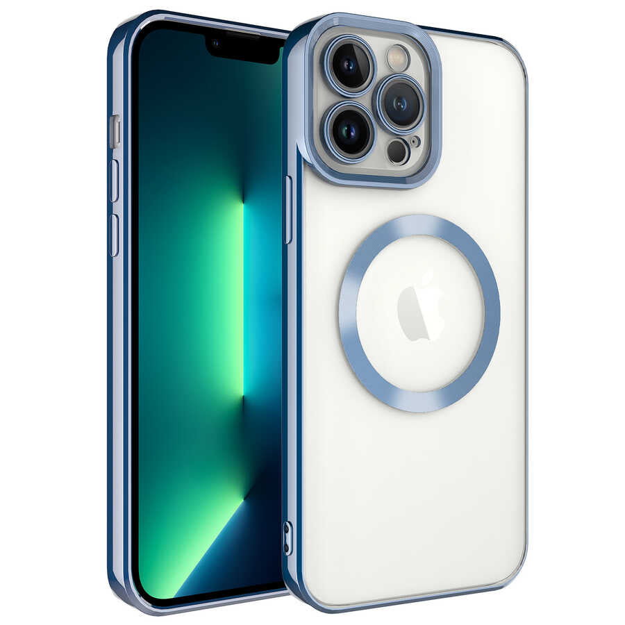 Apple iPhone 13 Pro Max Kılıf M-safe Wireless Şarj Özellikli Zore Setro Silikon