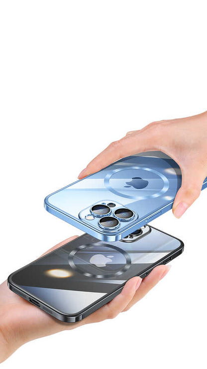 Apple iPhone 13 Pro Max Kılıf Wireless Şarj Özellikli Sert PC Zore Riksos M-safe Kapak