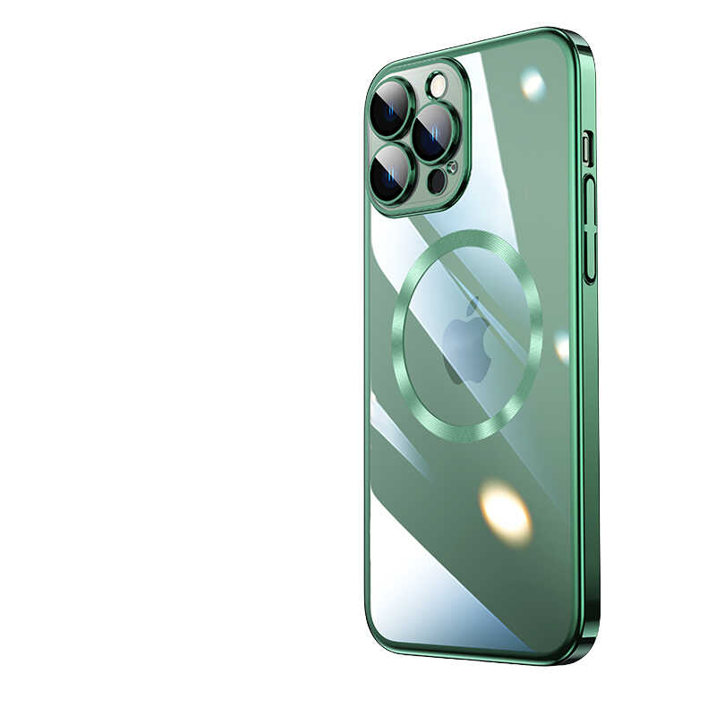 Apple iPhone 13 Pro Max Kılıf Wireless Şarj Özellikli Sert PC Zore Riksos M-safe Kapak