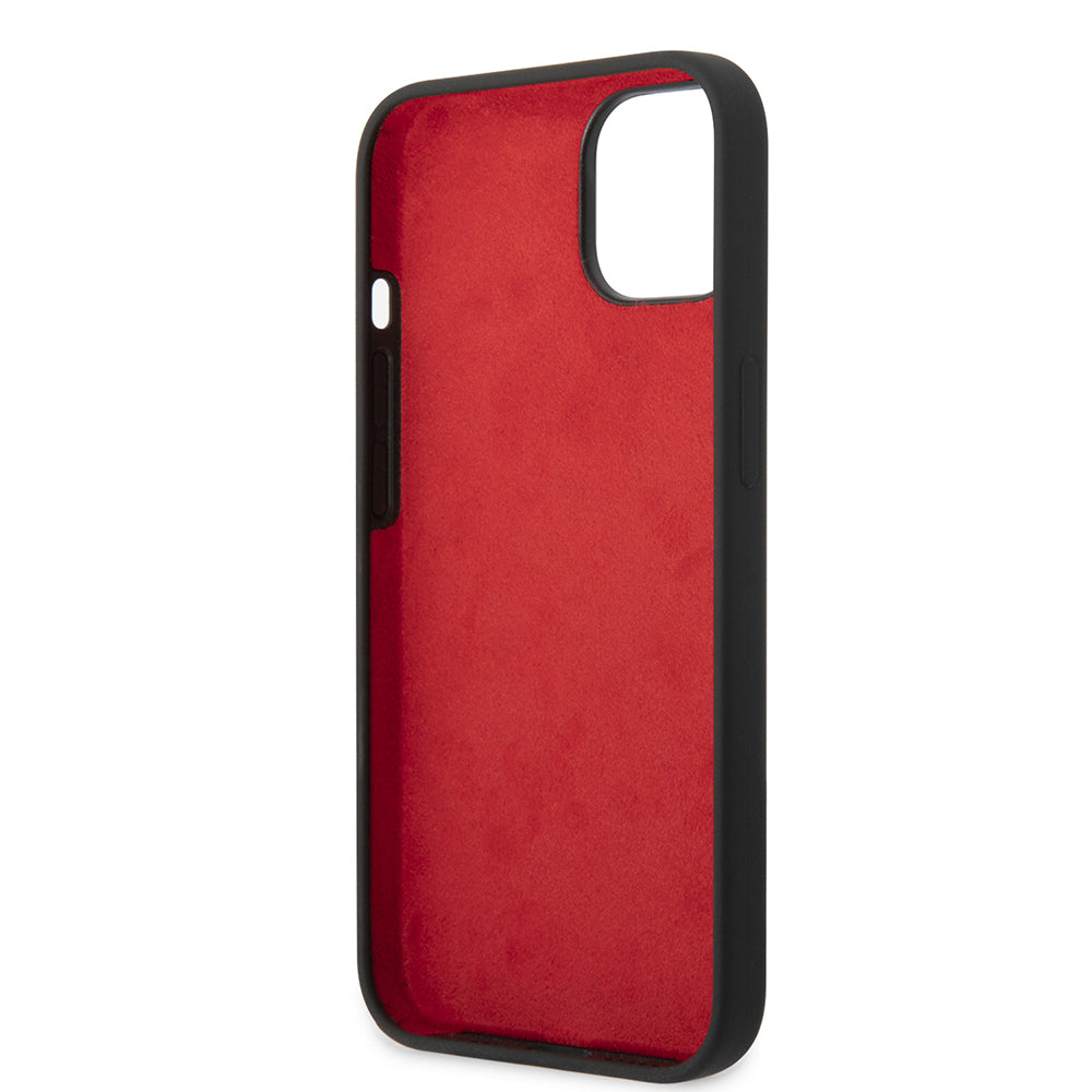Apple iPhone 14 Kılıf Ferrari Orjinal Lisanslı Silikon Metal Logo Dizayn Kapak