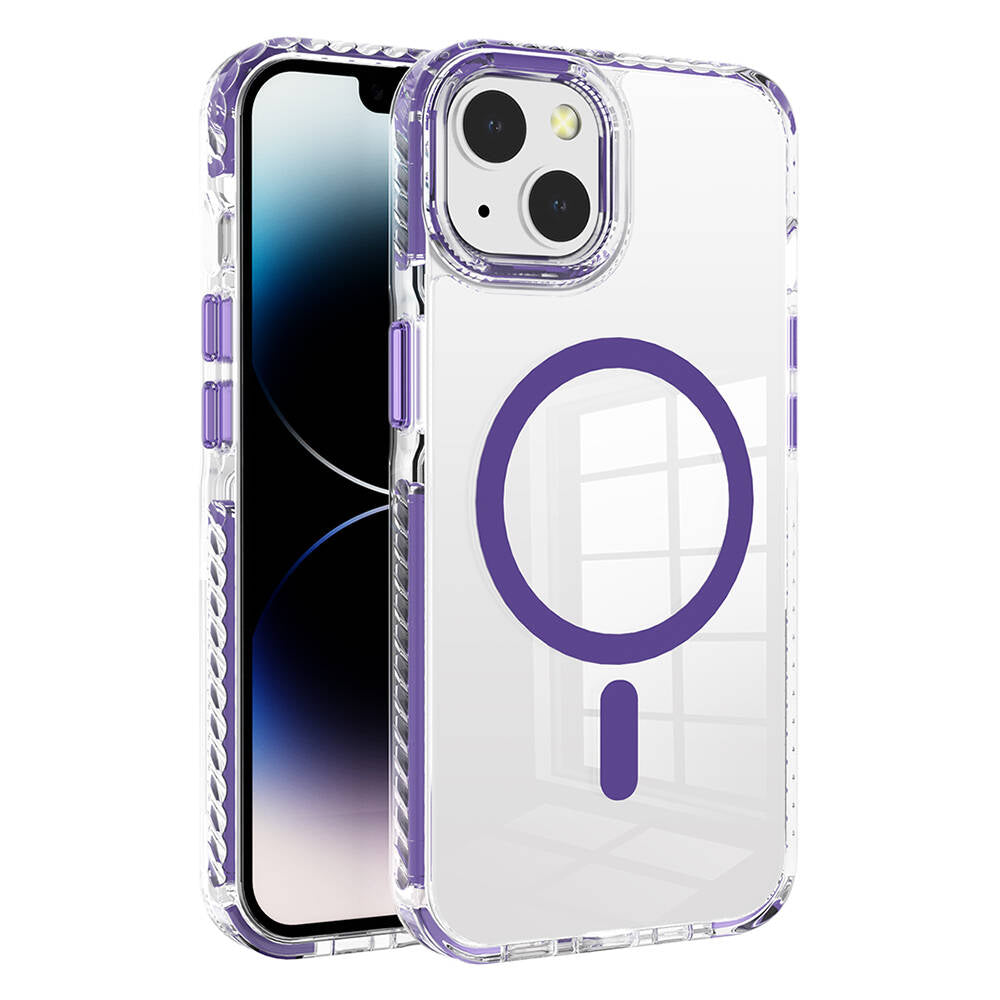 Apple iPhone 14 Kılıf M-safe Şarj Özellikli Airbagli Takılabilir Askı Aparatlı Zore Nana Kapak