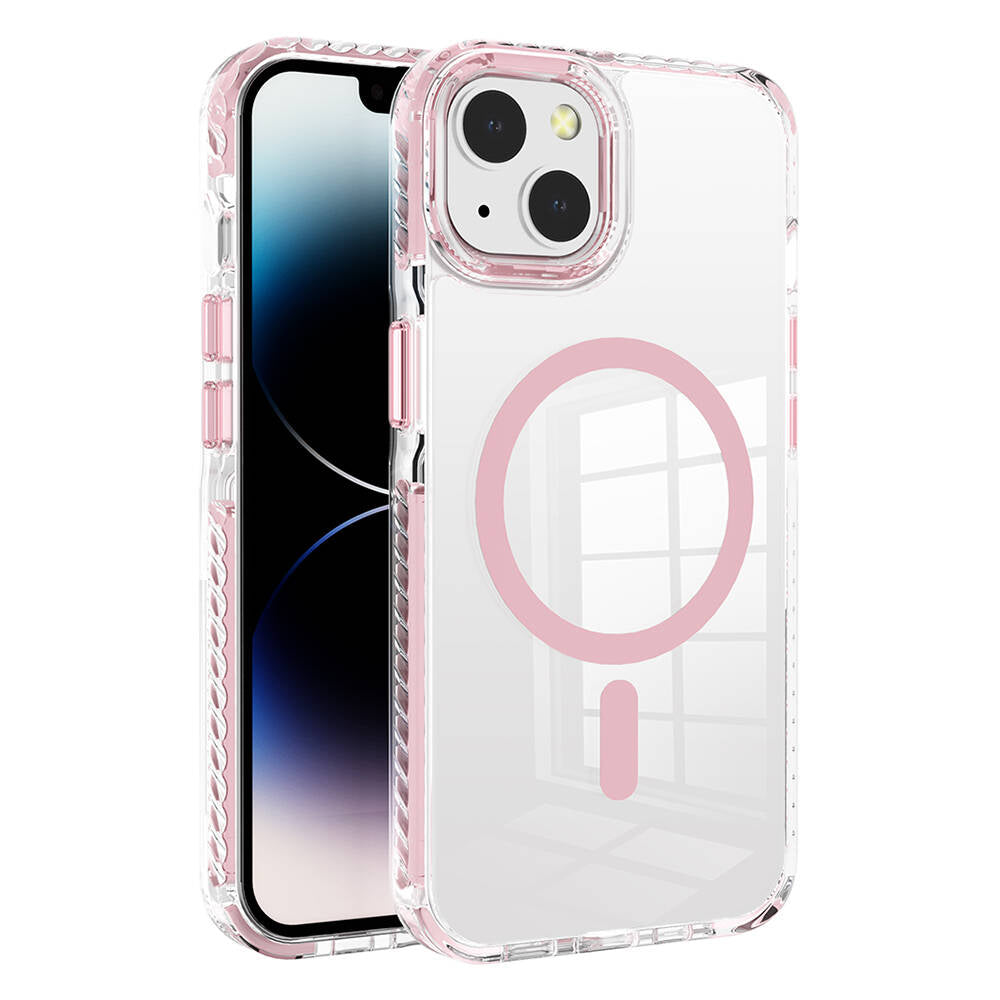 Apple iPhone 14 Kılıf M-safe Şarj Özellikli Airbagli Takılabilir Askı Aparatlı Zore Nana Kapak