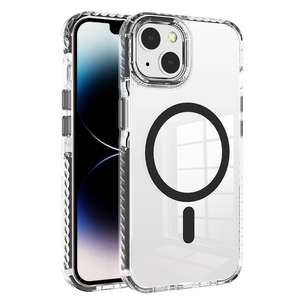 Apple iPhone 14 Kılıf M-safe Şarj Özellikli Airbagli Takılabilir Askı Aparatlı Zore Nana Kapak