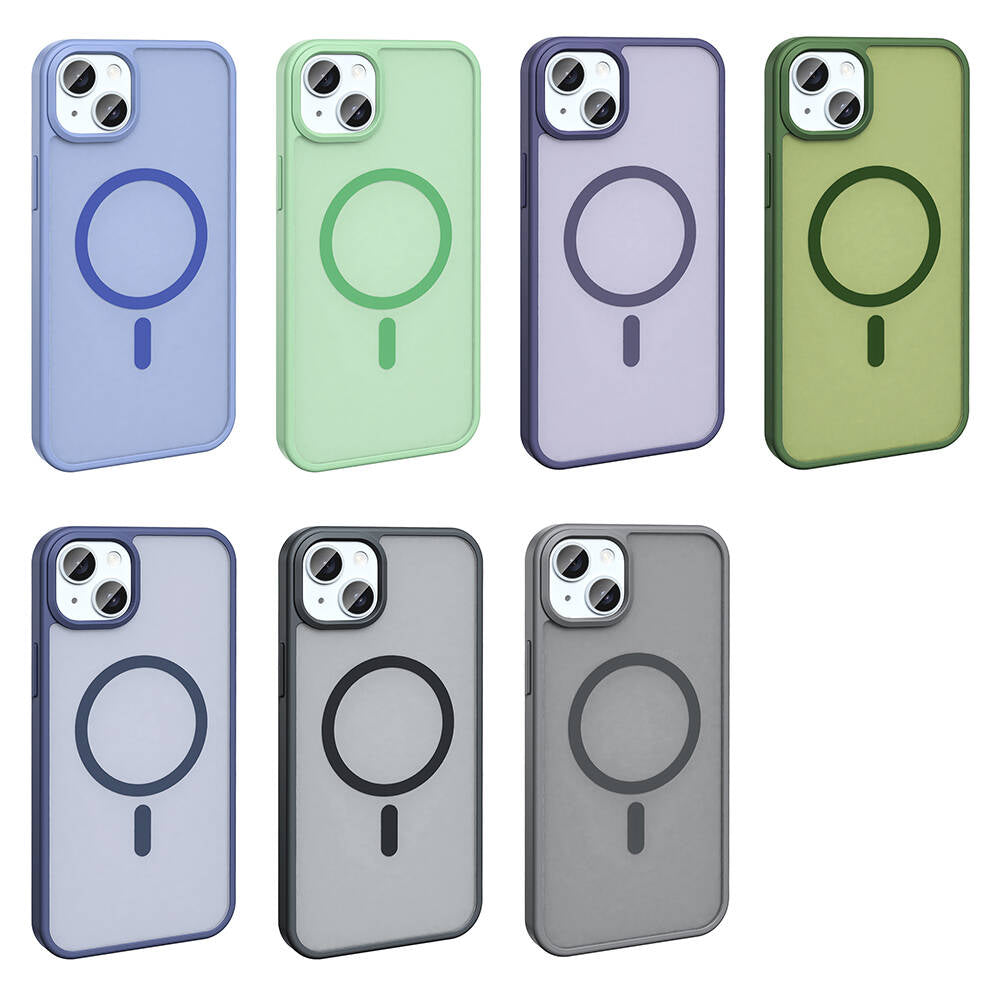 Apple iPhone 14 Kılıf M-safe Şarj Özellikli Mat Arka Yüzey Zore Sio Kapak