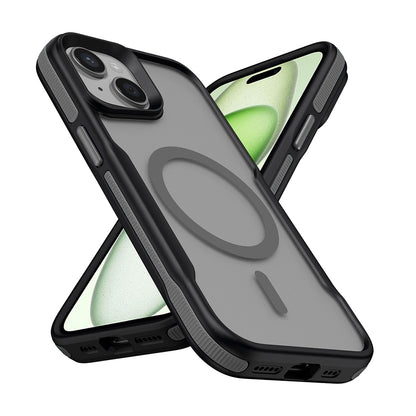 Apple iPhone 14 Kılıf M-safe Şarj Özellikli Renkli Kenar Airbag Şeritli Zore Lamer Kapak