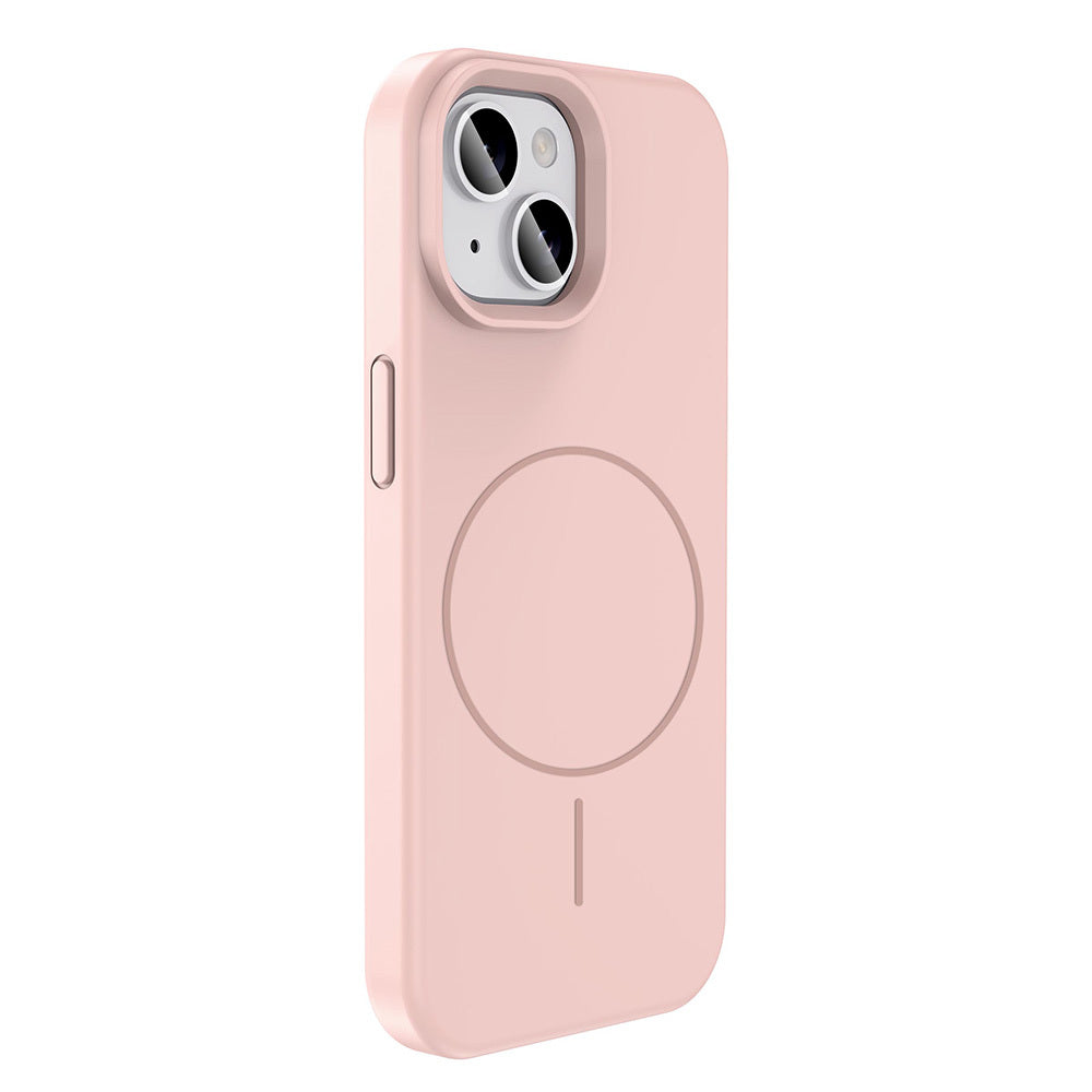 Apple iPhone 14 Kılıf M-safe Şarj Özellikli Sıvı Teknolojili Silinebilir Sert Zore Kivi Kapak