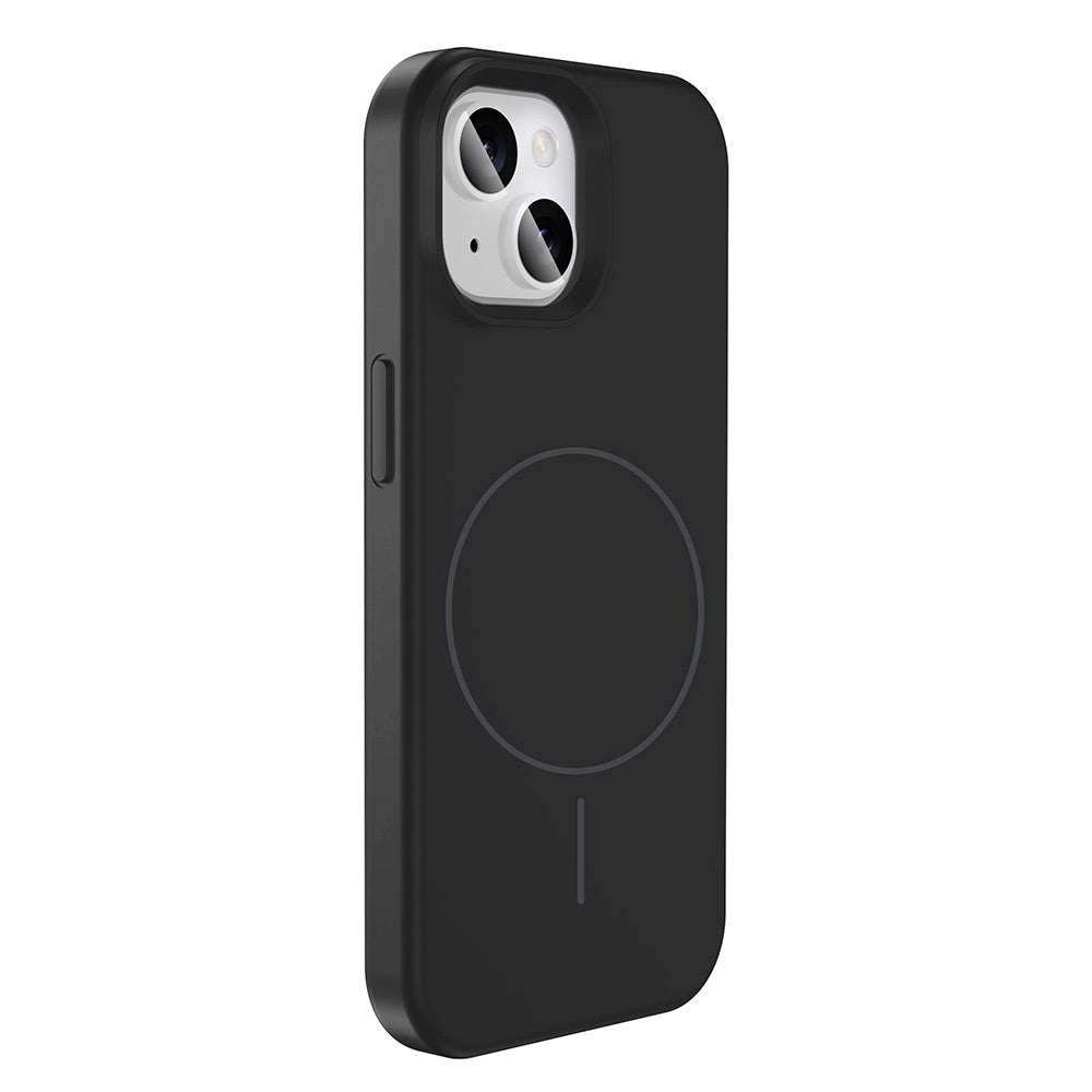 Apple iPhone 14 Kılıf M-safe Şarj Özellikli Sıvı Teknolojili Silinebilir Sert Zore Kivi Kapak