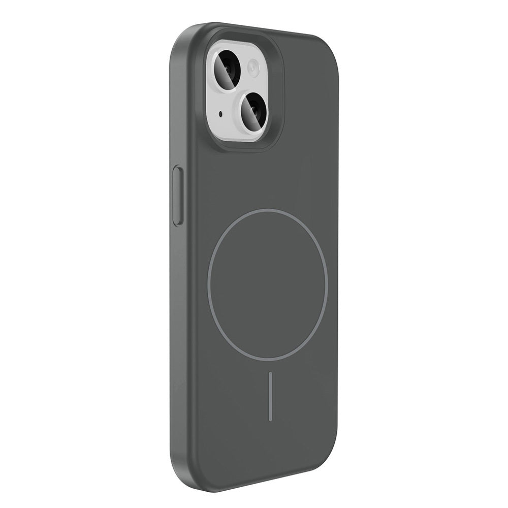 Apple iPhone 14 Kılıf M-safe Şarj Özellikli Sıvı Teknolojili Silinebilir Sert Zore Kivi Kapak