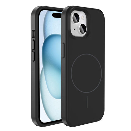 Apple iPhone 14 Kılıf M-safe Şarj Özellikli Sıvı Teknolojili Silinebilir Sert Zore Kivi Kapak