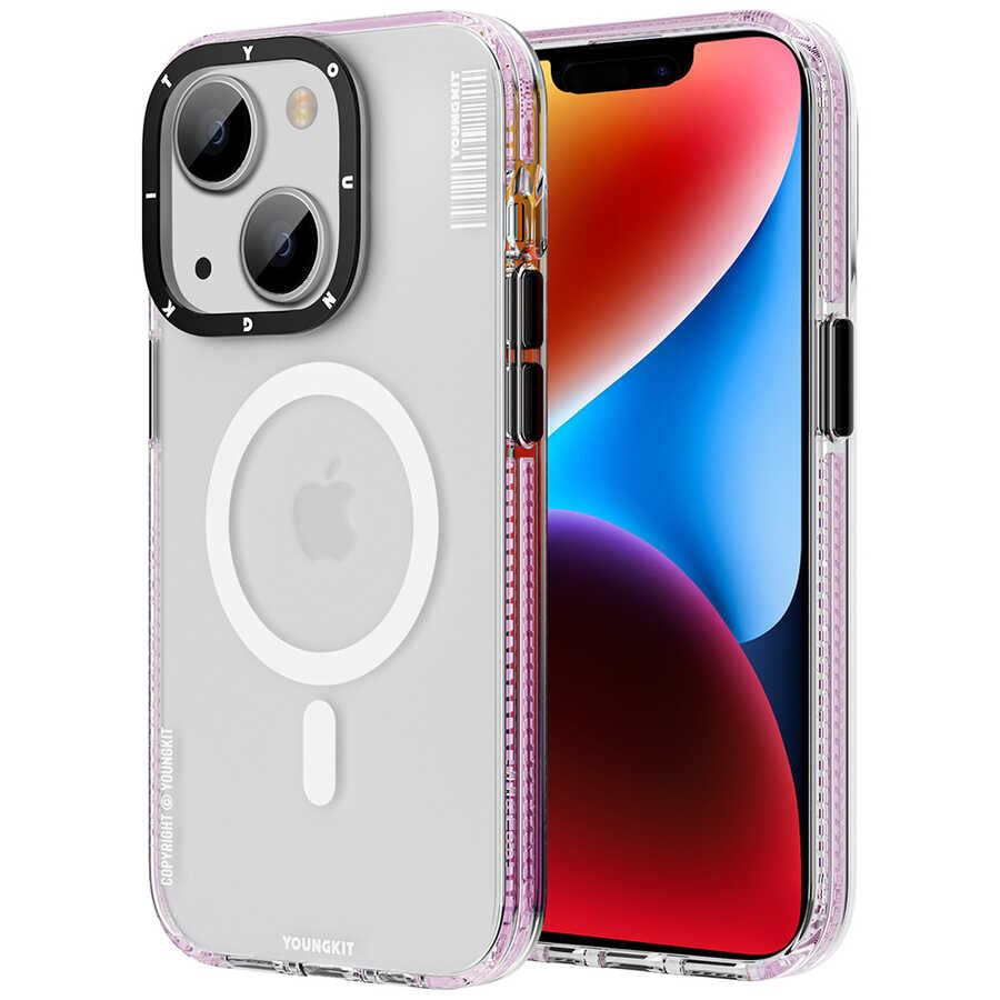 Apple iPhone 14 Kılıf M-safe Şarj Özellikli Youngkit Jane Sand Serisi Kapak