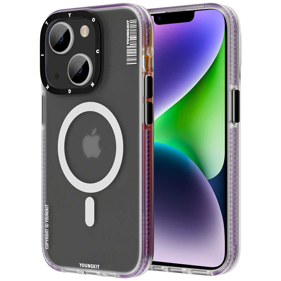 Apple iPhone 14 Kılıf M-safe Şarj Özellikli Youngkit Jane Sand Serisi Kapak