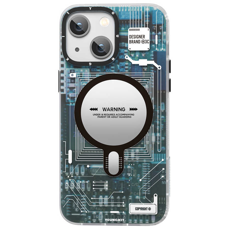 Apple iPhone 14 Kılıf M-safe Şarj Özellikli YoungKit Technology Serisi Kapak