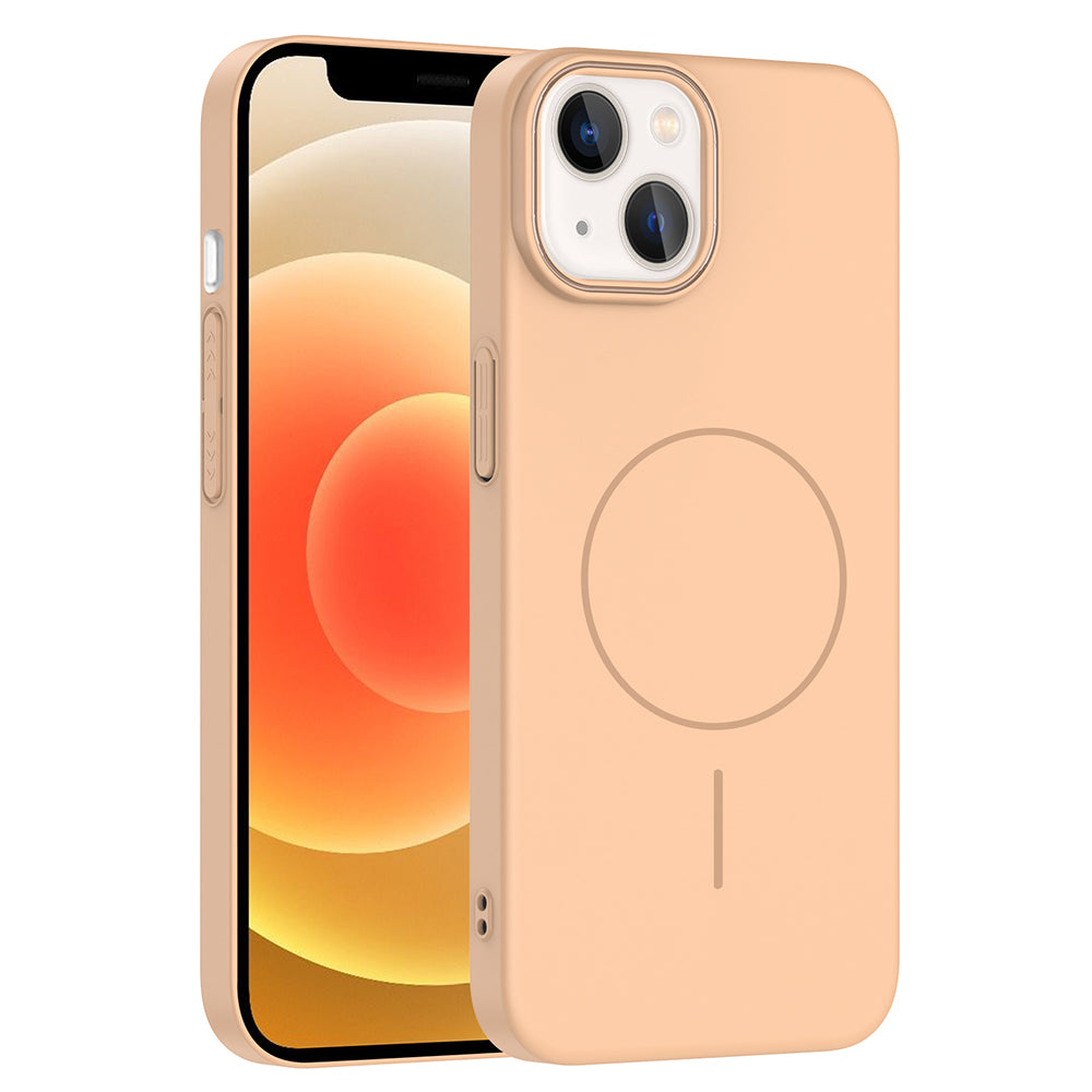 Apple iPhone 14 Kılıf M-safe Şarj Özellikli Zore Ruby Sert Kapak