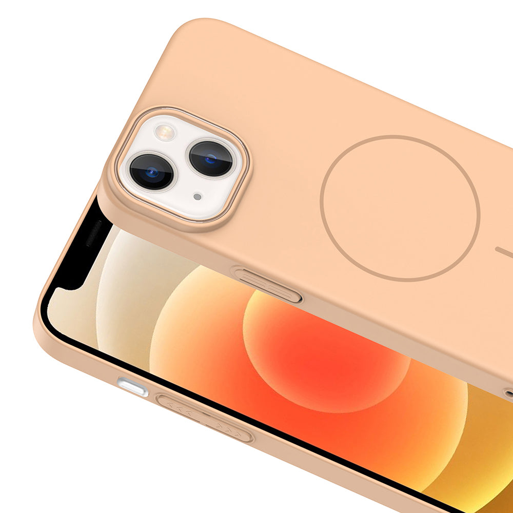 Apple iPhone 14 Kılıf M-safe Şarj Özellikli Zore Ruby Sert Kapak