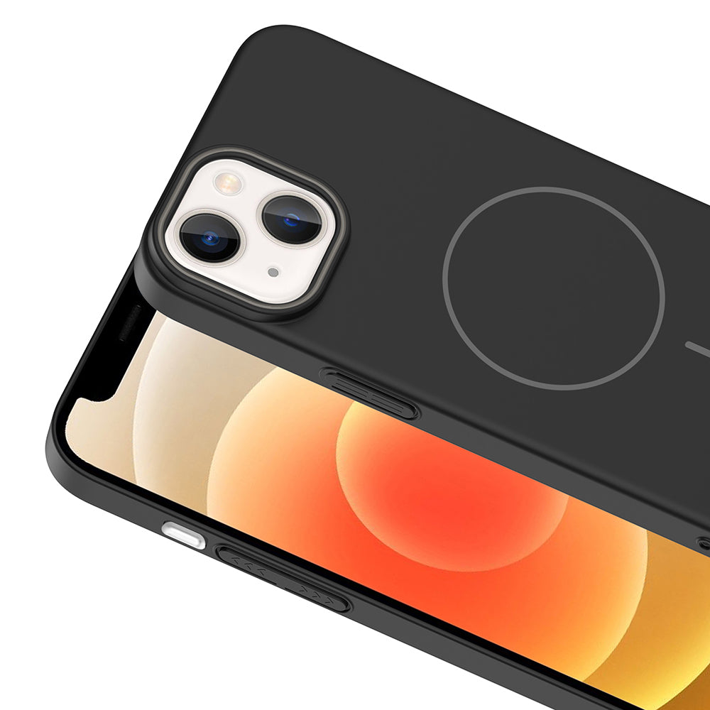 Apple iPhone 14 Kılıf M-safe Şarj Özellikli Zore Ruby Sert Kapak