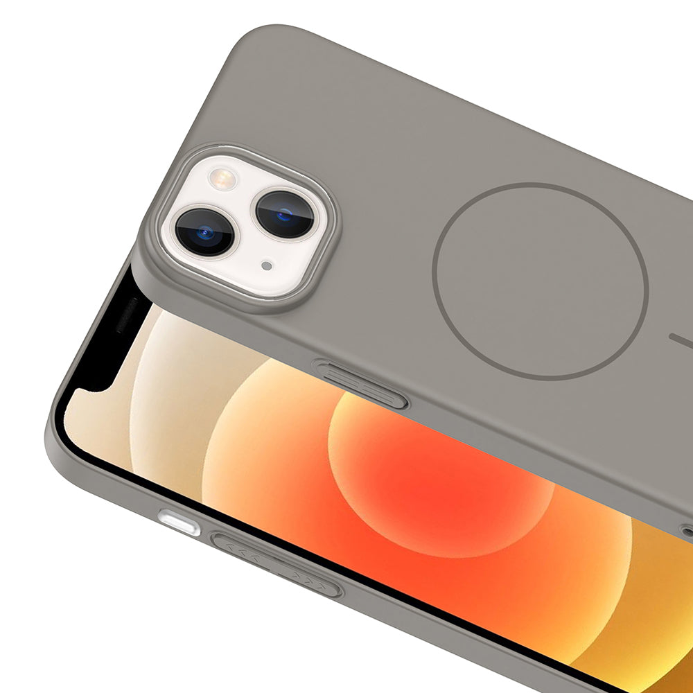 Apple iPhone 14 Kılıf M-safe Şarj Özellikli Zore Ruby Sert Kapak