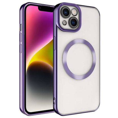 Apple iPhone 14 Kılıf M-safe Wireless Şarj Özellikli Zore Setro Silikon